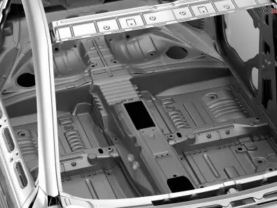 Generic Car Body in white 3D model