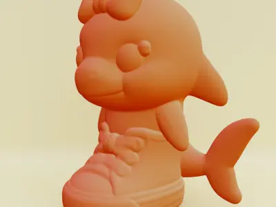 Baby Tralalero Tralala Girl Italian brainrot Printable 3D print model