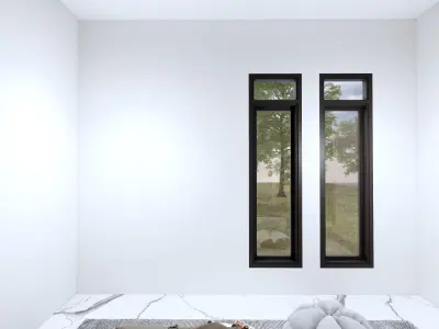 One floor Minimalist Modern House Design  3D model