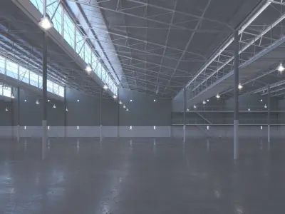 Warehouse building Free 3D model