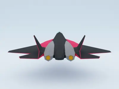 AirCraft Stylized Lowpoly Free low-poly 3D model