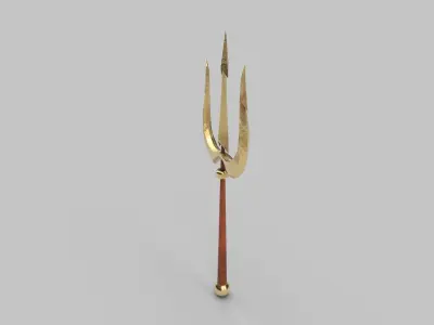 Trident shiva scepter Low-poly 3D model