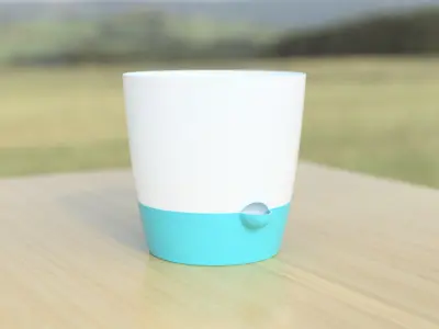 Commercial Use Simple Self-Watering Planter STL Pack 3D print model