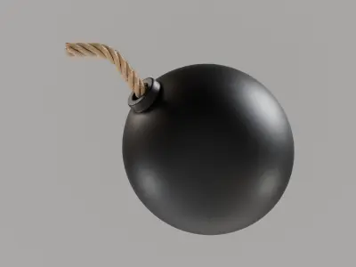 Bomb quality 3d model Low-poly 3D model