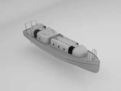 Lifeboat - Type 8 - World War 2 Warship 3D model