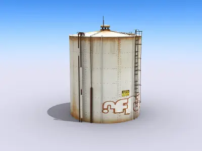Big Water Tank Low-poly 3D model