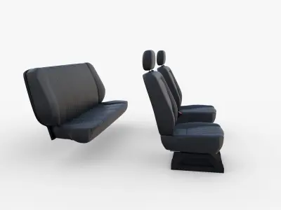 Generic Car Seats Black 3D model