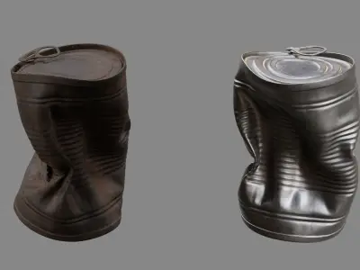 Crushed Food Can 03 3D model