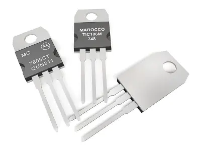 TO220 case Low-poly 3D model