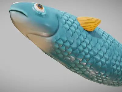 Stylized Fish Low-poly 3D model