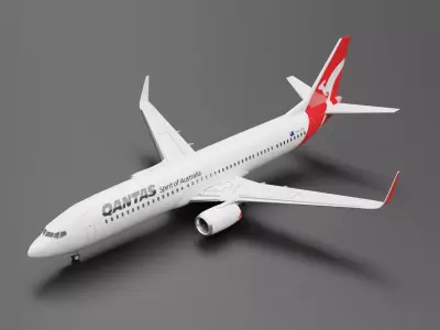 Boeing 737-800 Qantas  3D model