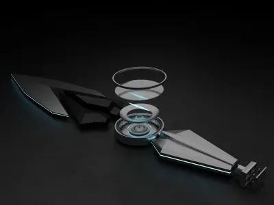 Futuristic Jett Knife Free low-poly 3D model