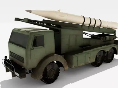 Fateh-110 Iranian Missile Low-poly 3D model