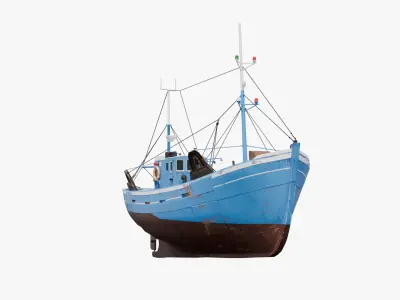 Fishing Boat  Low-poly 3D model