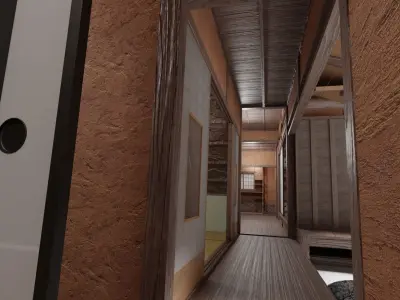 Japanese famouse writers house Kagyu-an built in early 20C 3D model