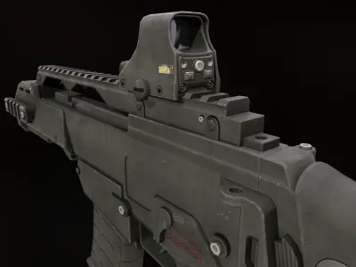 Assault rifle G36C Low-poly 3D model