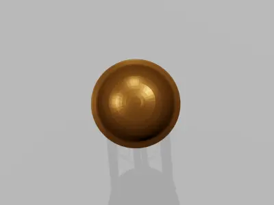 rotunda clock tower with golden dome 3D model