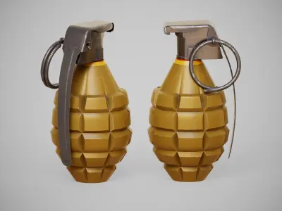 US WW2 Explosive equipment Low-poly 3D model