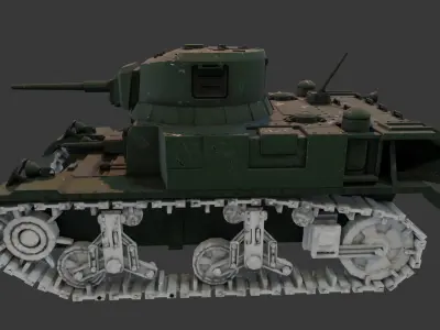 Tank 3d Low-poly 3D model