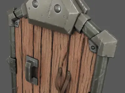 Orcs shield Low-poly 3D model