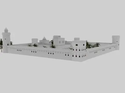 Qasr Al Hosn Fort Abu Dhabi- Historic 3D Model Low-poly 3D model