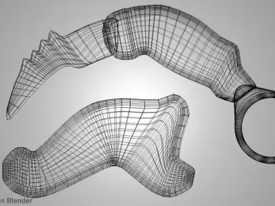 Karambit - double edge ancient army 3D model