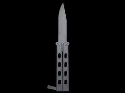 Butterfly Knife Balisong Weapon Free 3D model