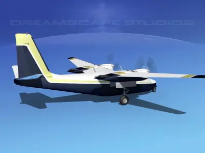 Aero Commander 500 V09 3D model