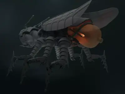 Robo BeeFly Low-poly 3D model