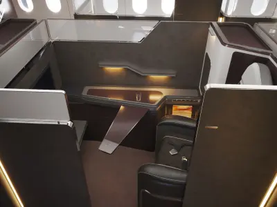 modern airplane Interior 3D Model Vray Fstorm 3D model