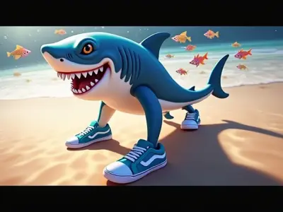 Shark in Sneakers 3D model