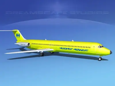 Douglas DC-9-50 Hughes Air West 3D model