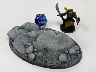 LegendGames Stone Figure Bases x2 3D print model