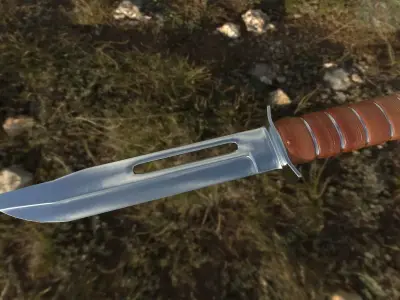 game weapon - knife Free 3D model