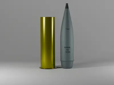 152mm OF-540 shell 3D model