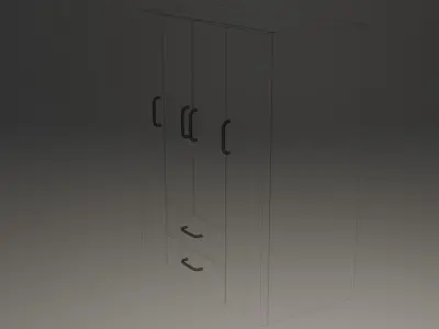 Cupboard wardrobe with drawers Free 3D model