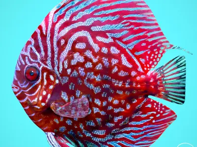 Fish Discus Low-poly 3D model