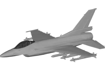 Lockheed Martin f-16 fighting falcon 3D model