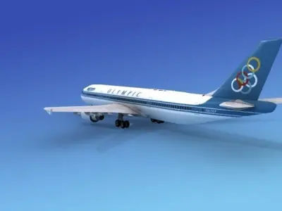 Airbus A300 Olympic 3D model