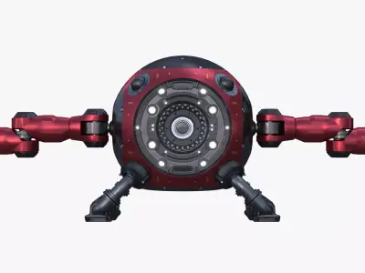 drone robot Low-poly 3D model