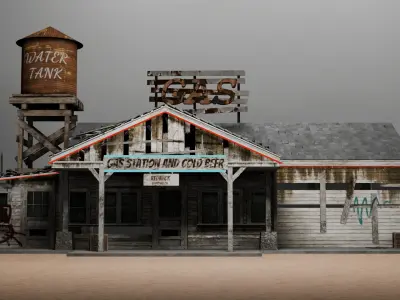 Gas Station 3D model