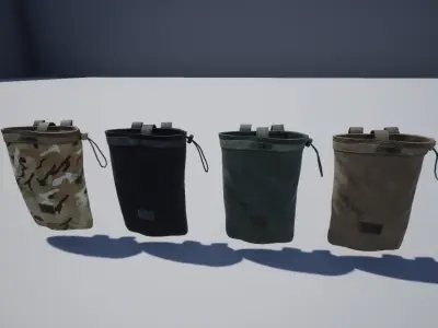Military bag Low-poly 3D model
