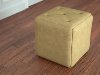 Simple Pouf Ottoman Free 3D model