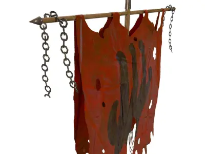 Orc Flag - Game Ready Low-poly 3D model