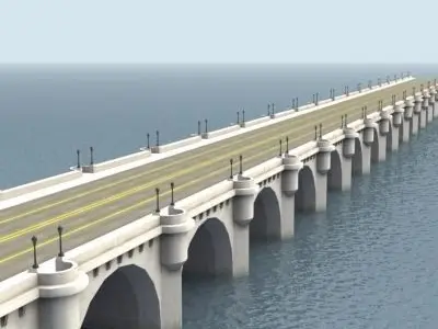 PontNeuf Bridge Notre Dame Low-poly 3D model