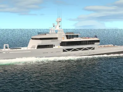 Wanderlust Superyacht Dynamic Simulation 3D model