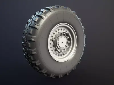 M1126 Stryker APC Wheel High-Poly 3D model