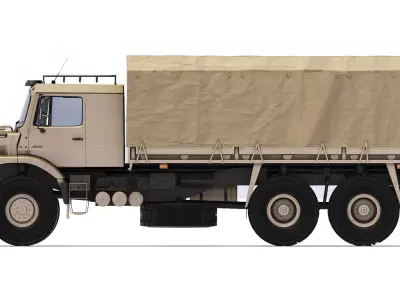 Mercedes-Benz Zetros 3042 tarpaulin body 2019 3D model