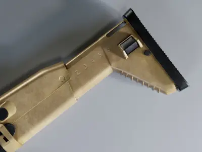 SCAR-H Assault Rifle Low-poly 3D model