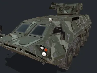 BTR-4 Low-poly 3D model